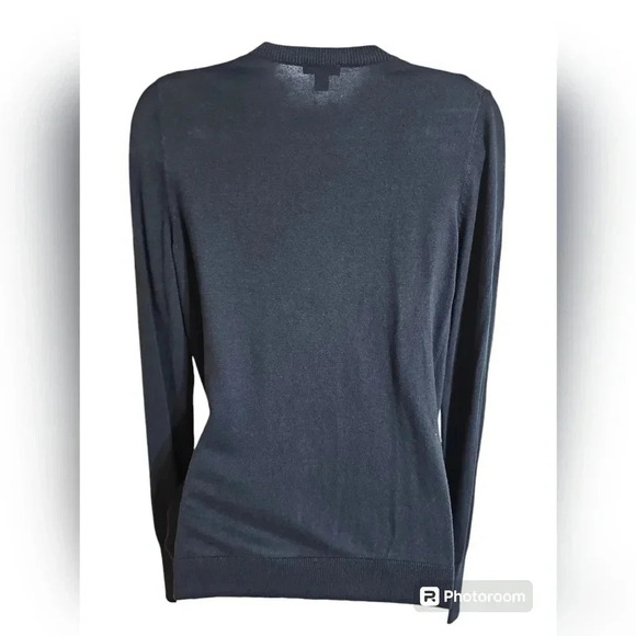 Ann Taylor Blue Wrap Cardigan Sweater Women M Cotton Blend Classic Preppy Chic - Picture 3 of 7